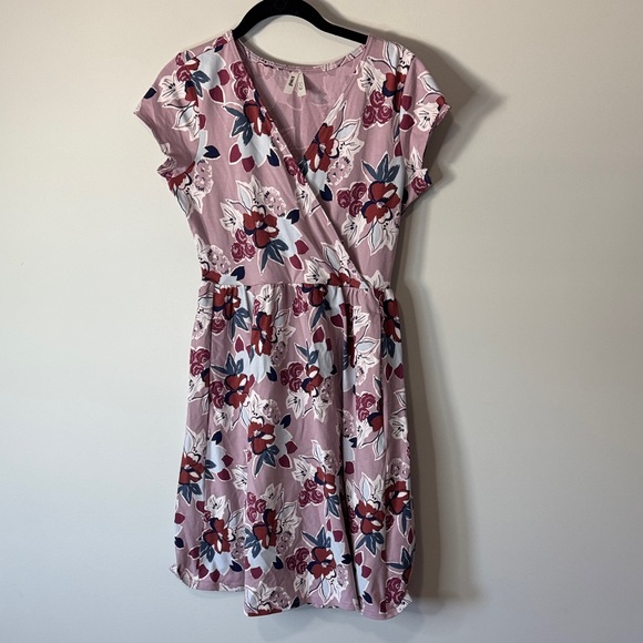 PACT Short Sleeve Floral Dress Organic Cotton - Picture 1 of 4